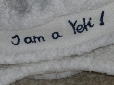 Babymütze KU 46/48 Sterntaler weiß - I am a Yeti
