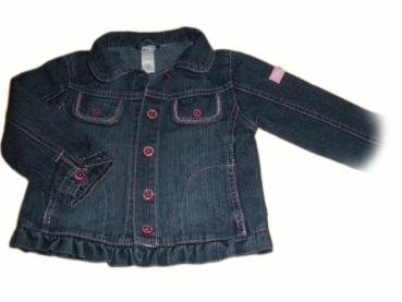 Jeansjacke Gr. 86 C&A mit Rüschen