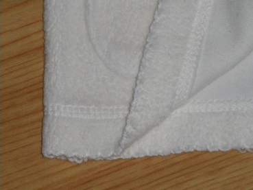 Frotteejäckchen Gr. 74/80 H&M weiß mit Blumenapplication