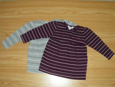 Langarmshirt Gr. 80 Kanz lila und grau * Zwillinge * wie neu