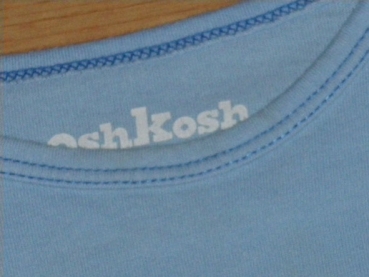 Langarmshirt Gr. 92 Oshkosh hellblau mit Blumendruck