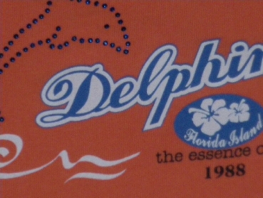 T-Shirt Gr. 92/98 Liegelind orange mit Delphin