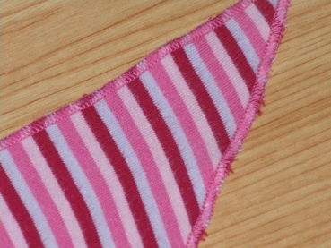 elastisches Halstuch rosa rot Ringelmuster