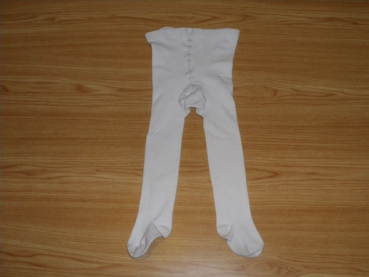 Strumpfhose Gr. 86/92 H&M weiß einfarbig * Zwillinge *