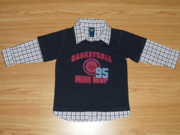 Hemdshirt Gr. 80/86 Oskosh blau 2 Lagenlook