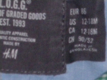 Karohemd Gr. 80/86 H&M grün/weiß schick