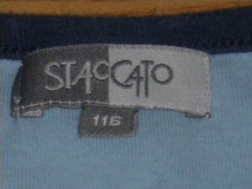 Top Gr. 98/104 Staccato hellblau mit Rüschen