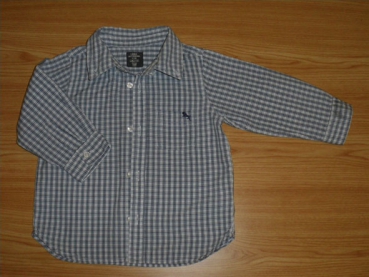 Karohemd Gr. 86 H&M blau/weiß