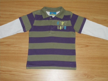 Poloshirt Gr. 80 Topolino oliv/lila