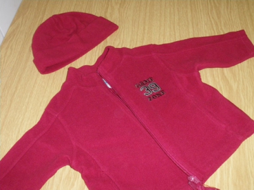 Fleecejacke Gr. 74/80 Aldi mit Mütze rot