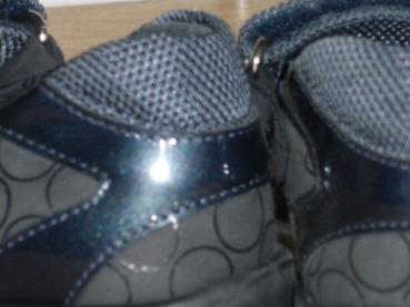 Lackschuhe Gr. 26 blau Leder aus Italien