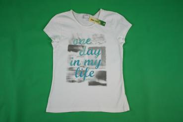 T-Shirt Gr. 134 s.Oliver weiß Kultmotiv kurzarm