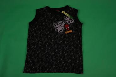 Muskelshirt Gr. 104/110 Spiderman schwarz ärmellos