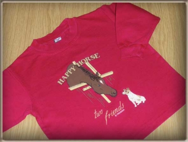 Sweatshirt Gr. 86 Trigema rot mit Pferd