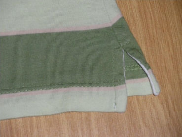 Poloshirt Gr. 164 Greystone 3/4 Arm grün/weiß langarm