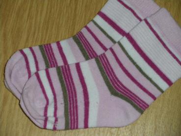 Ringelsocken 12cm Gr. 19-21 rosa