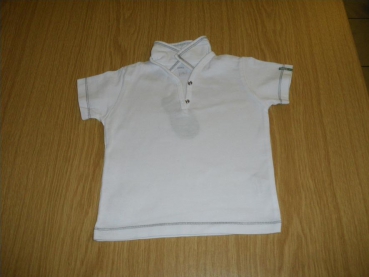 Poloshirt Gr. 68 Mexx weiß mit grüner Gitarre auf dem Rücken