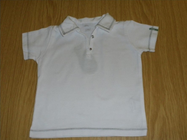 Poloshirt Gr. 68 Mexx weiß mit grüner Gitarre auf dem Rücken