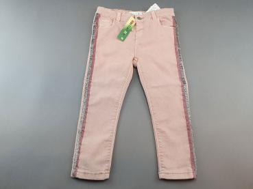 Stretchjeans Gr. 98 Zara altrosa mit Glitzerstreifen