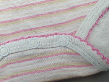 Ringelbody Gr. 62/68 rosa/weiß langarm