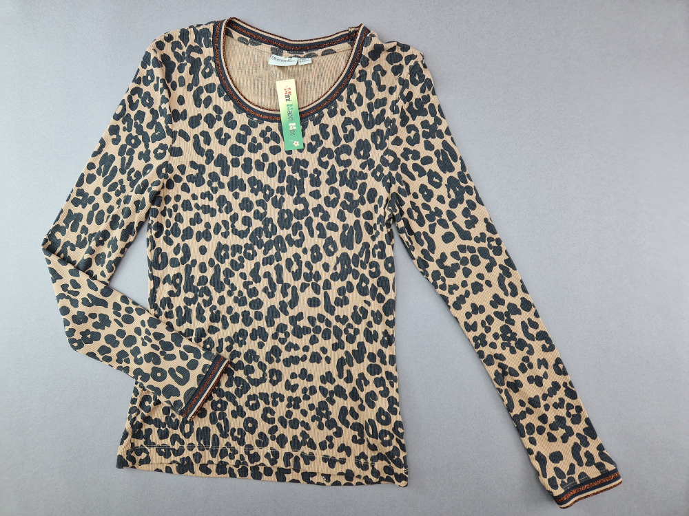 Langarmshirt Gr. 36/38 blue motion braun/grau mit Muster & Glitzer