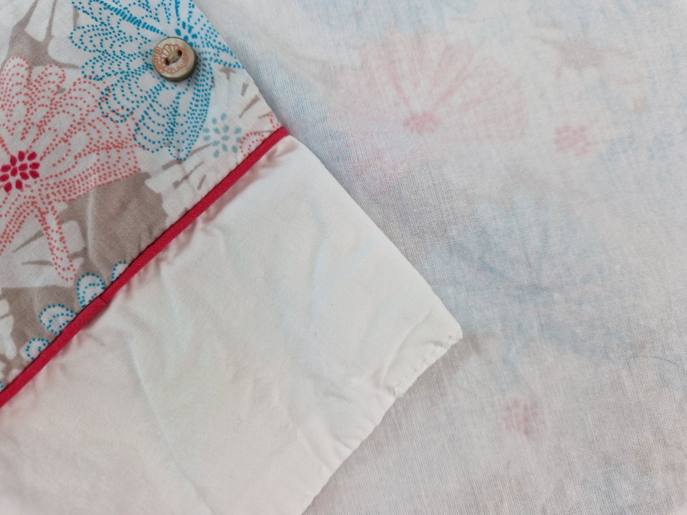 französisches Sommerkleidchen Gr. 74 Okaidi geblümt hellblau/rosa/weiß 2 Teiler