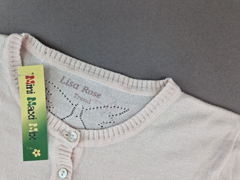 Langarmshirt schick Gr. 140 Lisa Rose zartrosa gestrickt Boutique