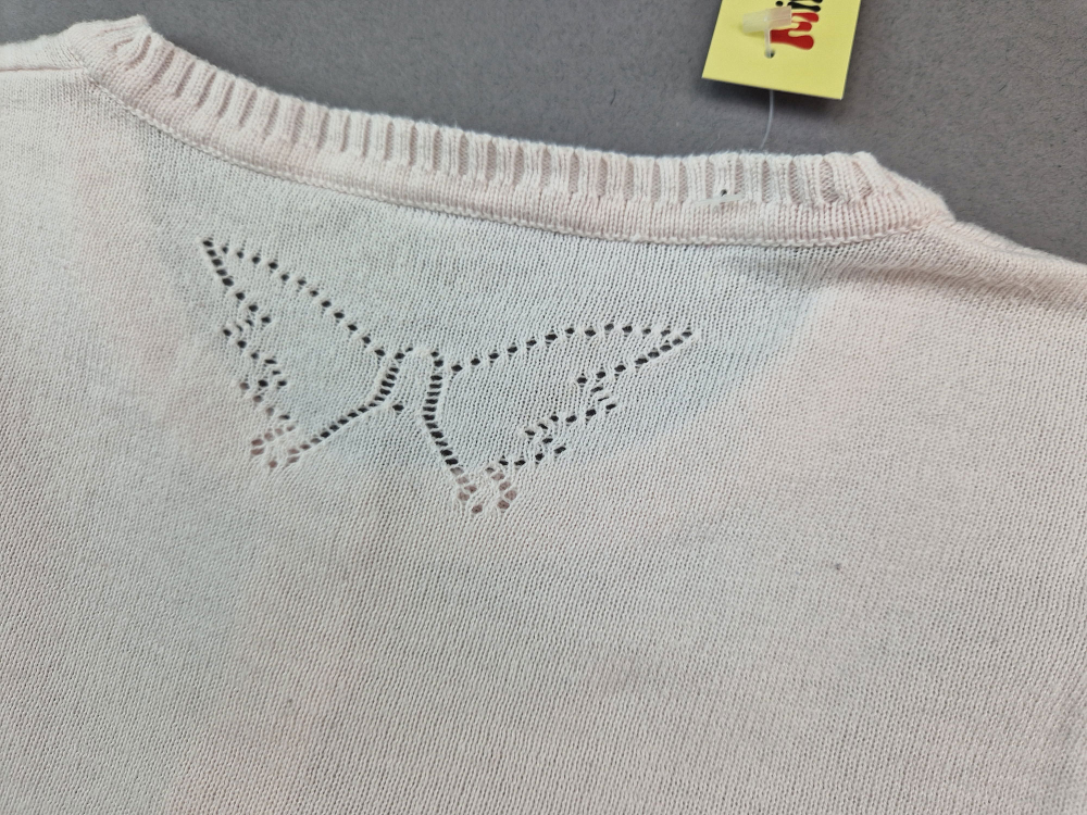 Langarmshirt schick Gr. 140 Lisa Rose zartrosa gestrickt Boutique