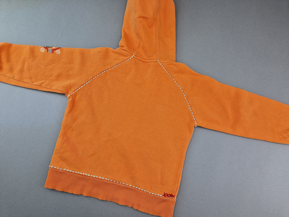 Kaputzensweatshirt Gr. 122/128 s.Oliver orange Stickerei & Bauchtasche