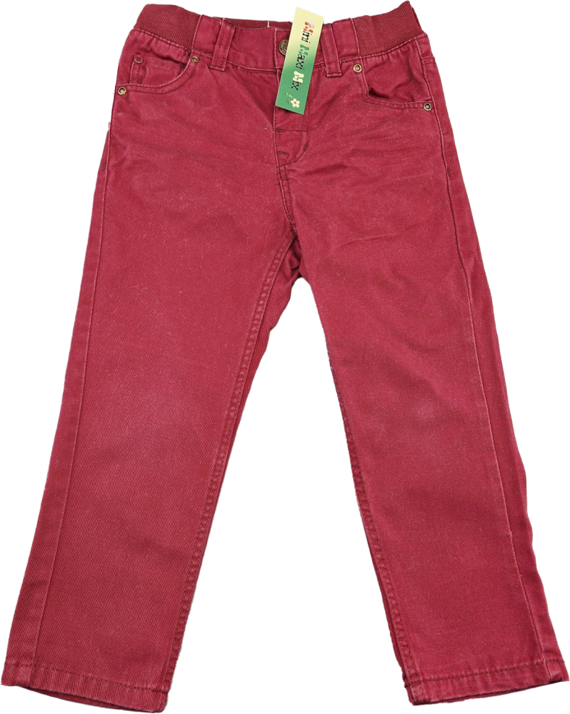 Jeanshose Gr. 92/98 H&M rot Strickbund