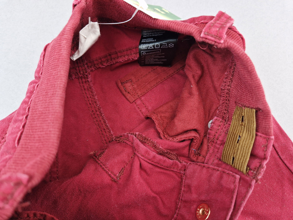 Jeanshose Gr. 92/98 H&M rot Strickbund