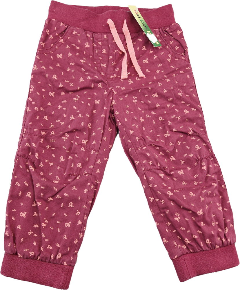 Thermohose Gr. 80/86 Topomini bordeaux Strickbund Blümchen