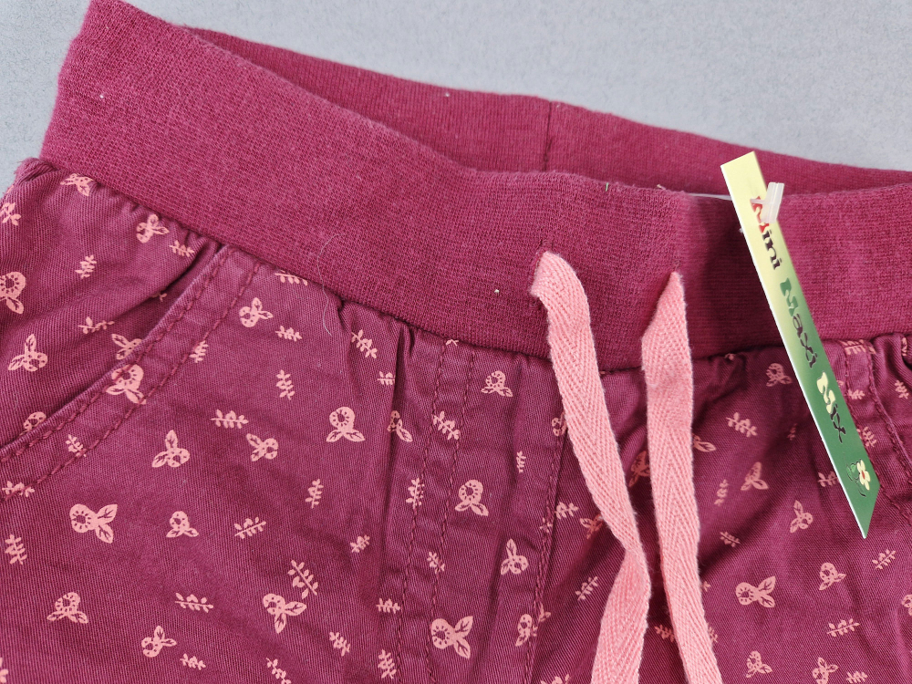 Thermohose Gr. 80/86 Topomini bordeaux Strickbund Blümchen