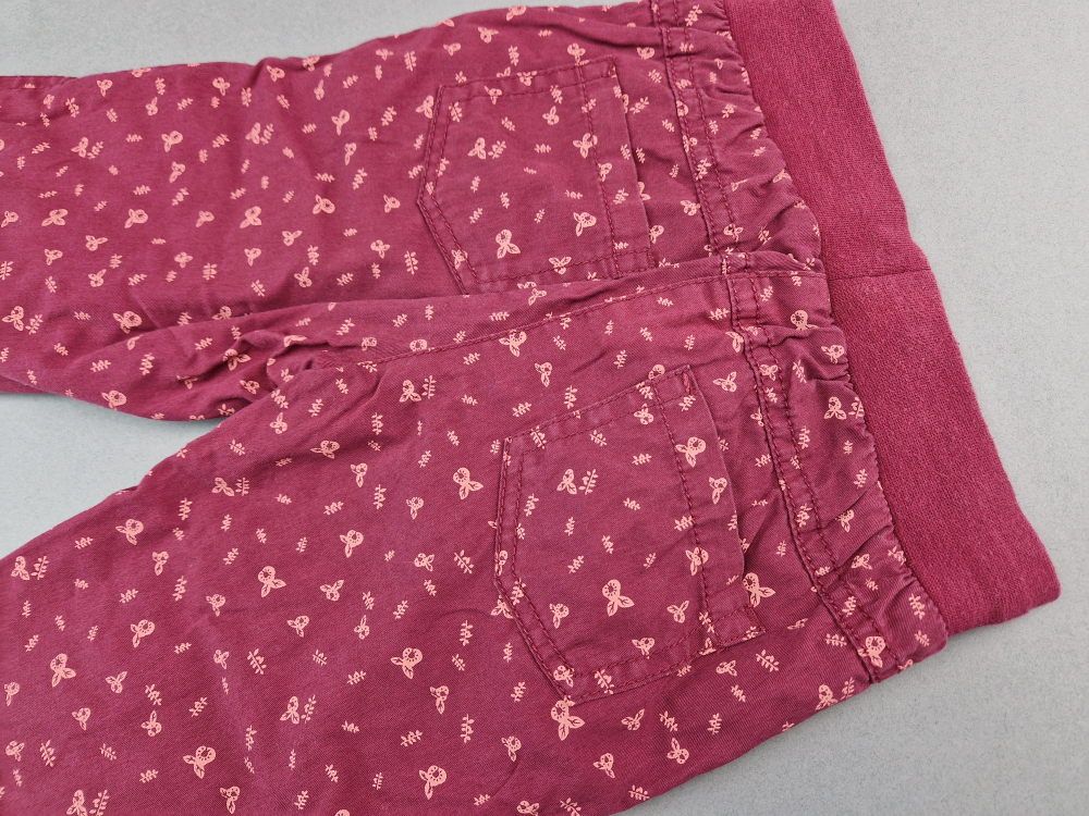 Thermohose Gr. 80/86 Topomini bordeaux Strickbund Blümchen