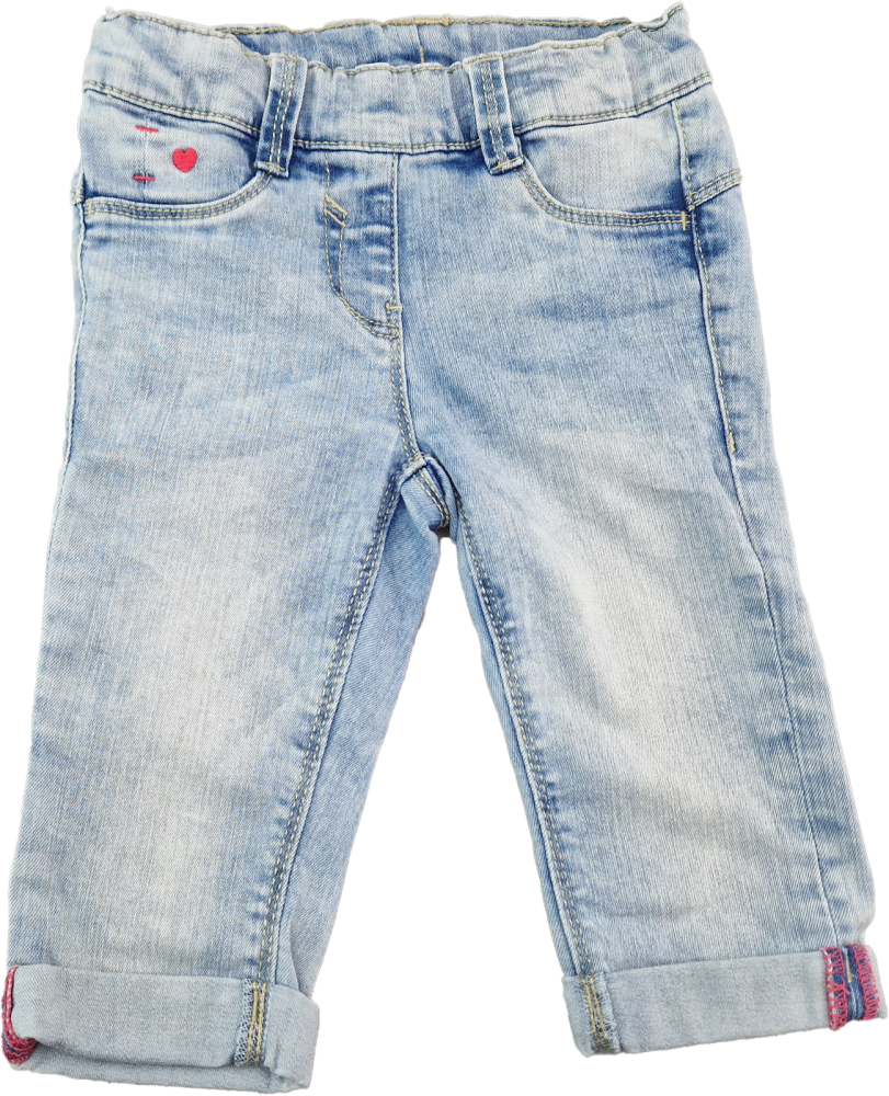 ¾ Jeanshose Gr. 104 s.Oliver hellblau Herzchen