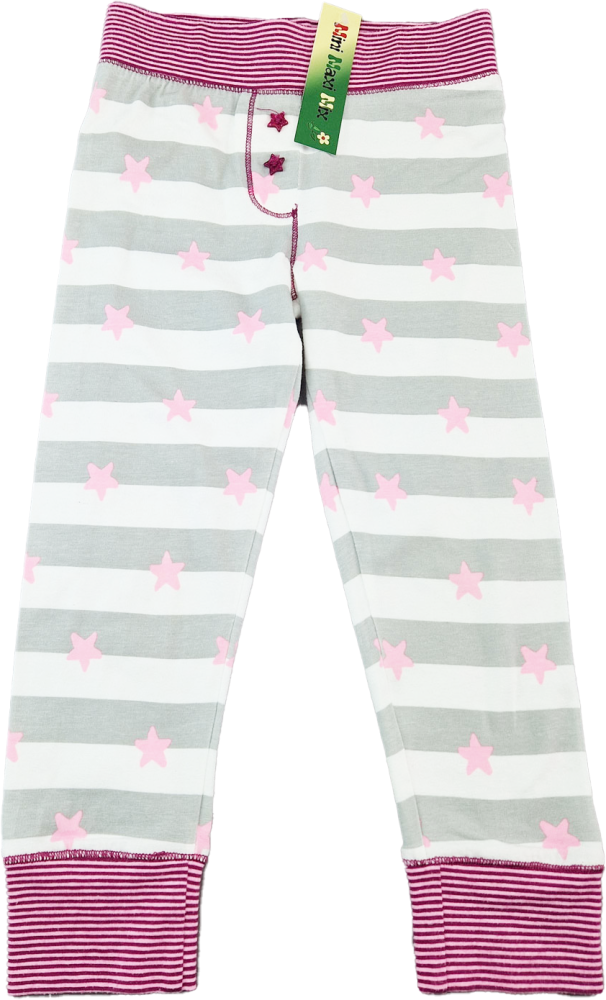 Bequemhose Gr. 98/104 Topolinon grau/rosa Bequembund Sterne