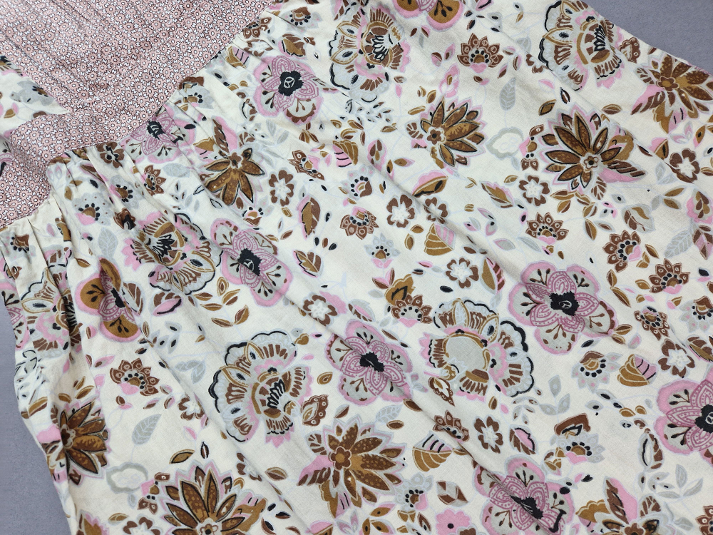 Sommerkleid Gr. 146/152 Bon’a Parte kurzarm altrosa mit Blümchen