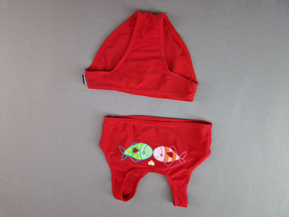 Bikini Gr. 104/110 Jako-o rot mit Fisch
