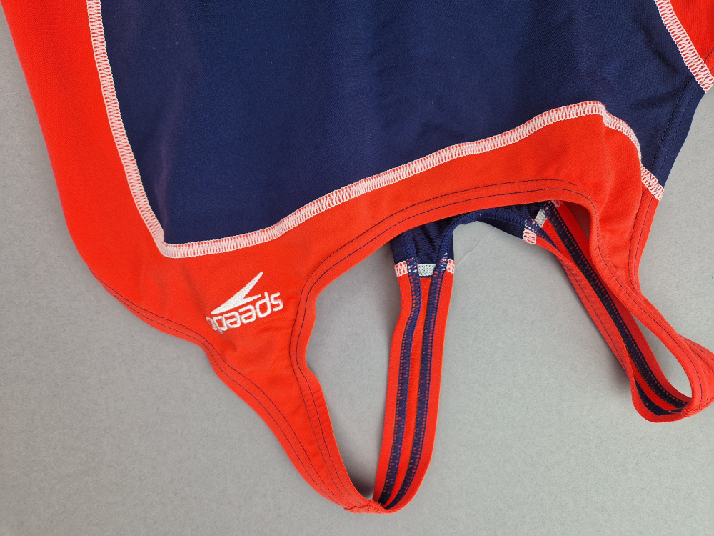 Badeanzug Gr. 164/170 Speedo neonorange/dunkelblau/weiß