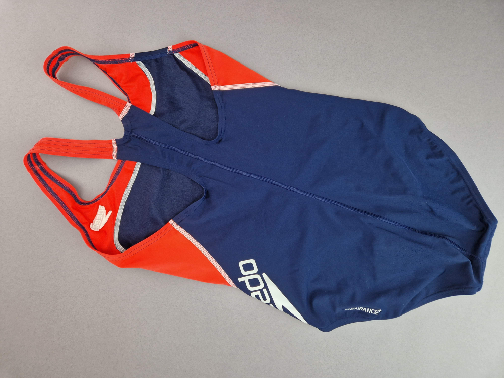 Badeanzug Gr. 164/170 Speedo neonorange/dunkelblau/weiß