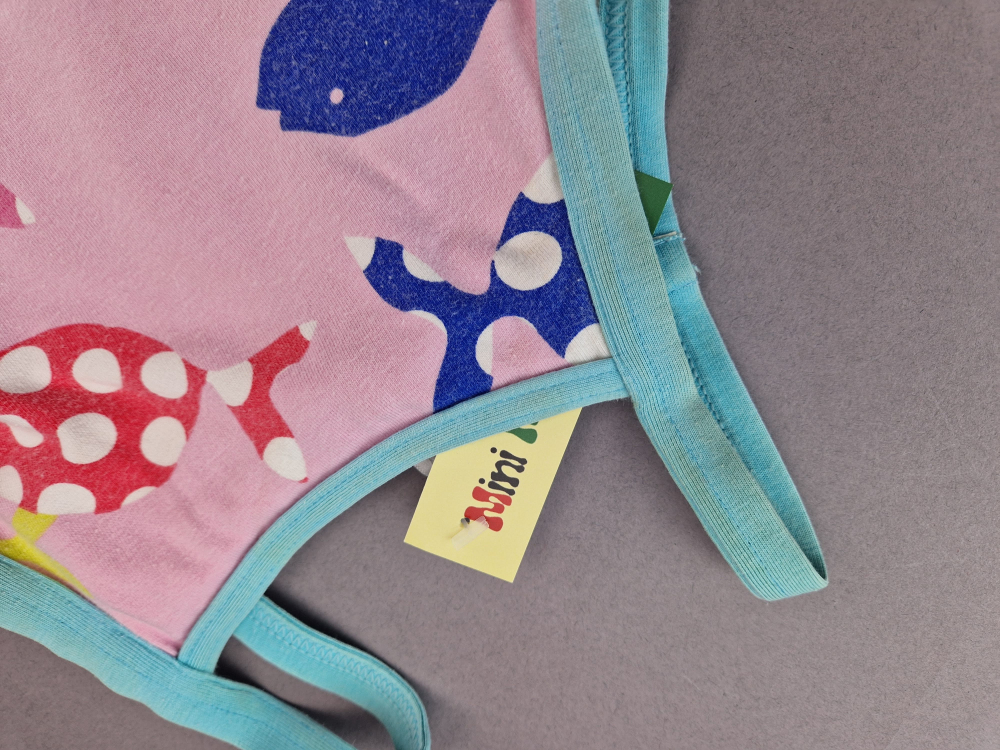 Baumwollbadeanzug Gr. 116 mini Boden rosa/blau Fische
