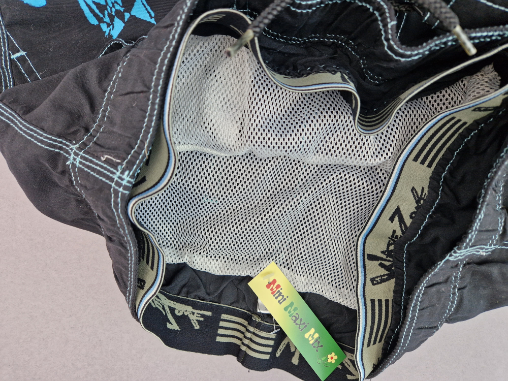 Badeshorts Gr. 158/164 Yigga schwarz/türkis Hai *Zwillinge*