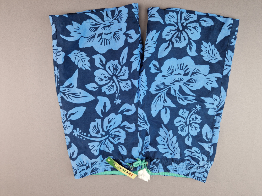 Badeshorts Gr. 140/146 TCM dunkelblau/hellblau Blätter