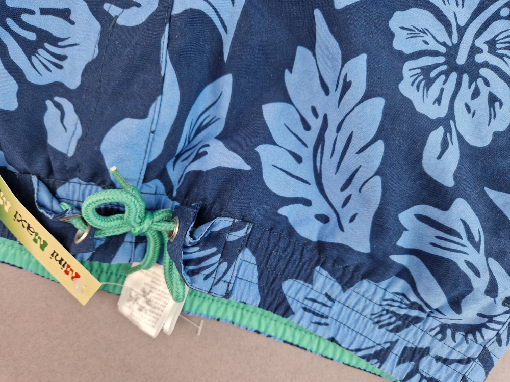 Badeshorts Gr. 140/146 TCM dunkelblau/hellblau Blätter