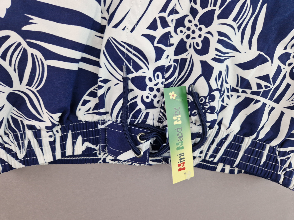 Badeshorts Gr. 146/152 Seaside Beachwear blau/weiß Blumen