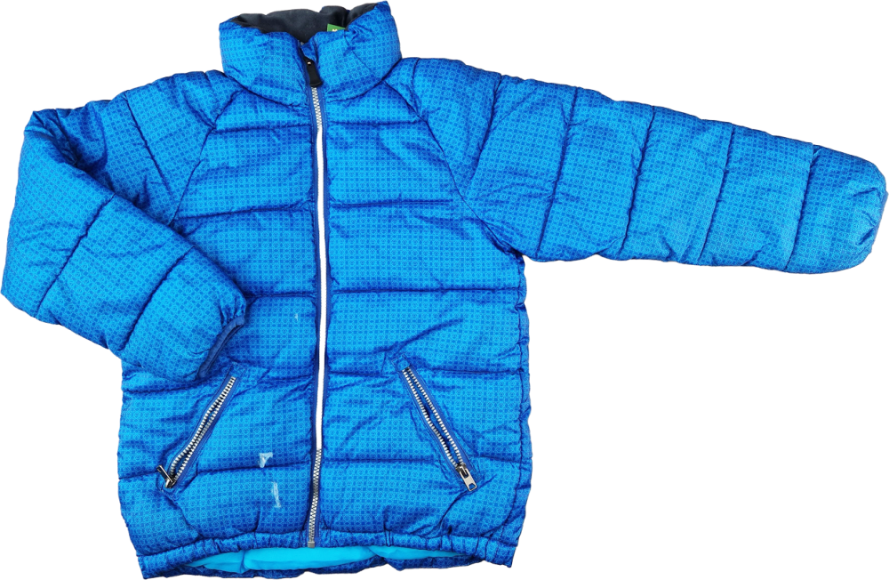 wattierter Anorak Gr. 134 H&M blau gemustert
