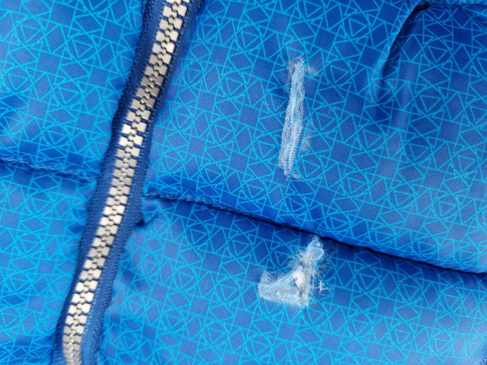 wattierter Anorak Gr. 134 H&M blau gemustert