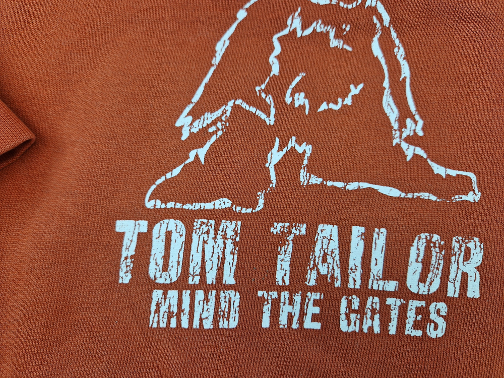 Sweatshirt Gr. 116 Tom Taylor orange/braun mit Yeti