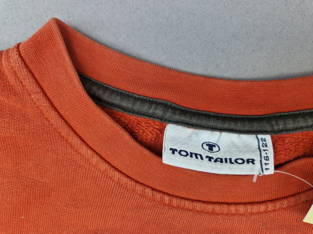 Sweatshirt Gr. 116 Tom Taylor orange/braun mit Yeti