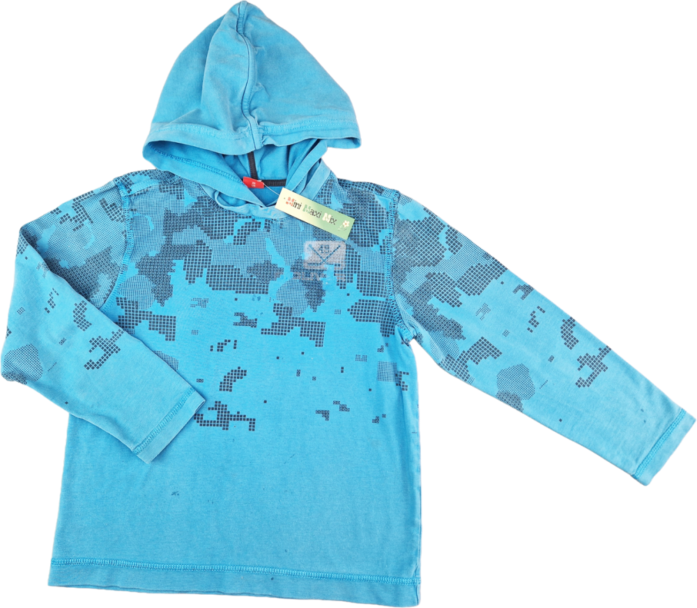 Langarmshirt Gr. 116 s.Oliver hellblau mit Kaputze